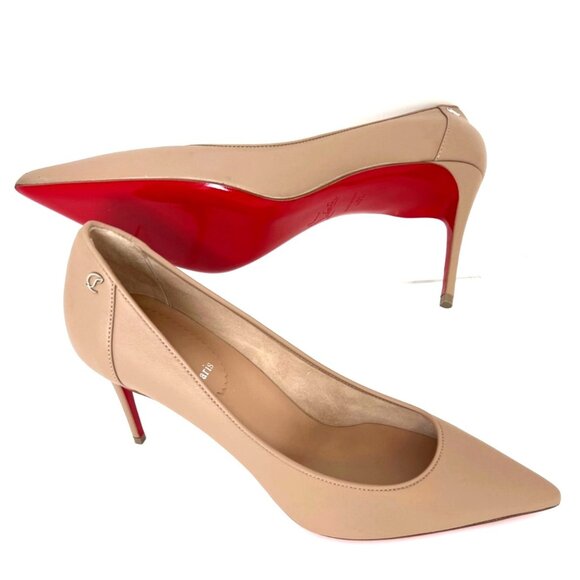 Christian Louboutin Sporty Kate Pointed Toe 85mm Pumps Red Sole Size 40.5 - Picture 1 of 12